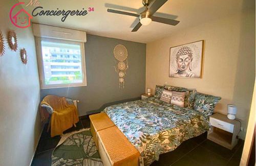 Port Marianne Apartment | Spacieux T3 Standing Parking privé centre ville Montpellier