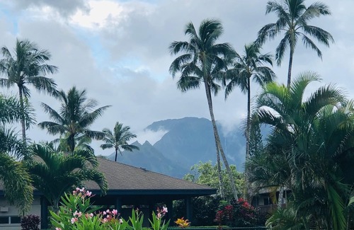 Kaiulani Apartment | Spacious 2-Story, Views, Pool, Near Hanalei!