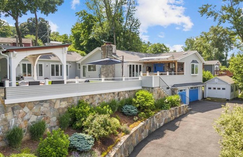 New Fairfield House | Spacious 4-BR house in lake community with beach access and swim-in-place spa.