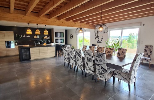 Favieres Cottage | Spacious contemporary house with panoramic terrace and heated pool