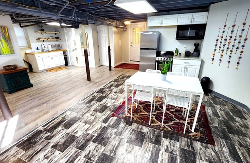 West New Haven Apartment | Spacious Garden Apartment with Office and Private Entrance