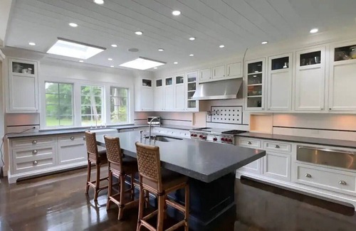Glen Head House | Spacious Hampton style house with giant indoor basketball court.