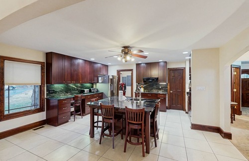 Lakeside Woods House | Spacious lakefront house w/private hot tub, deck, fire pit & grill