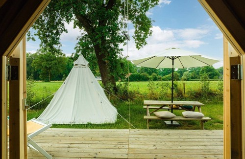Notter Cabin | Spend the night in a cozy bell tent overlooking the meadows!