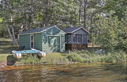 Iron River Cabin | Spider Lake Cabin: Boathouse, Canoe, Deck & Sauna!