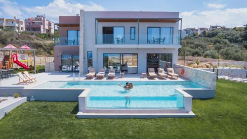 Galatas Villa | Star Luxury Villa - "Heated" pool, gym & playground