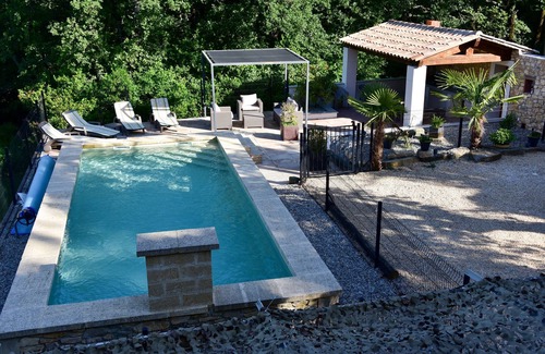 Cruviers-Lascours Villa | stone house, private pool, situated degagee view to wilderness calm