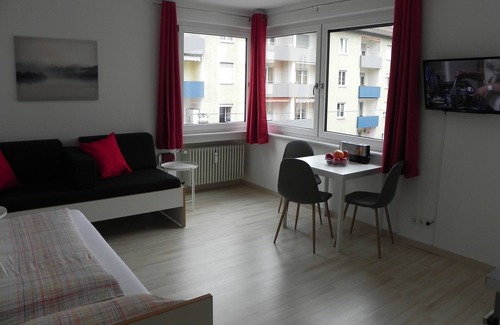 Neu-Ulm Apartment | Studio apartment - central, parking lot, Danube+Ulm old town on foot
