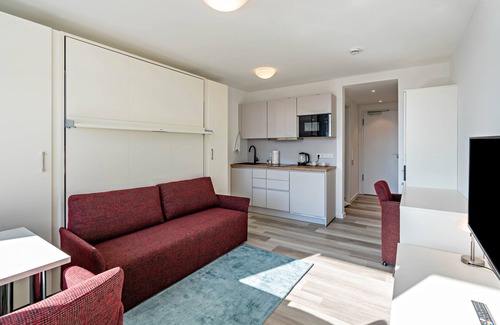 Furstenfeldbruck District Apartment | Studio Apartment "Huber Living Basic 105" with Balcony & Wi-Fi