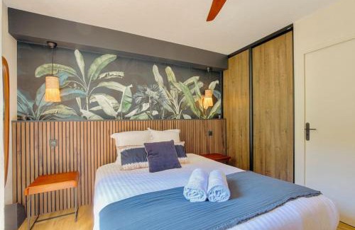 Villette Gare Apartment | Studio chic piscine, jardin et parking, Lyon 3
