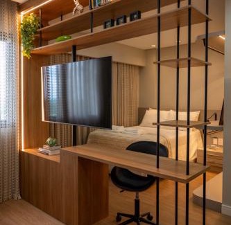 Medianeira Apartment | Studio Cosmopolita - Novo - possui automação