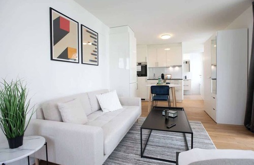 St. Gallen Apartment | Studio Gallusplatz with Parking lot and Balcony