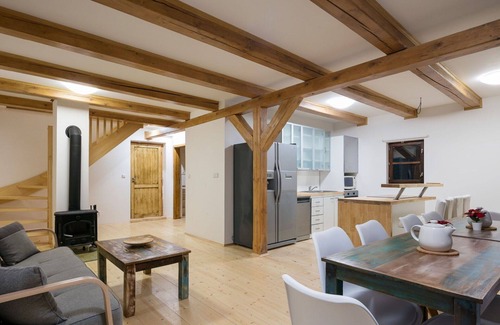 Dolni Branna House | Stunning private villa for 10 guests with hot tub, WIFI, TV, terrace, pets allowed and parking