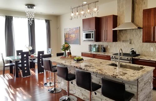 The Gate House | Stunning & Luxurious 4-story house. 5BDR. Rooftop Deck w/views of the Arch!
