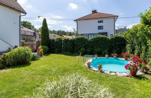 Revnice House | Stunning villa for 4 guests with private pool, WIFI, TV, patio and parking