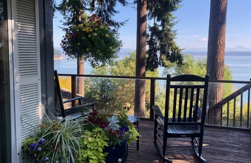 Camano Island House | Stunning water & mountain view; hot tub, sport court! Sleeps 10. Pet friendly!