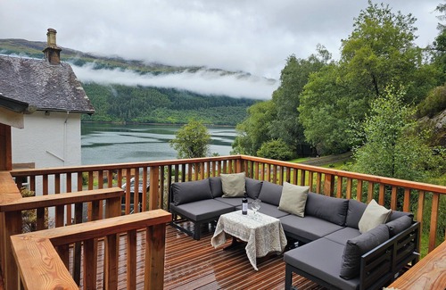Lochgoilhead House | Stunning Waterside Retreat at Edge of Lochgoil, Private Decking,