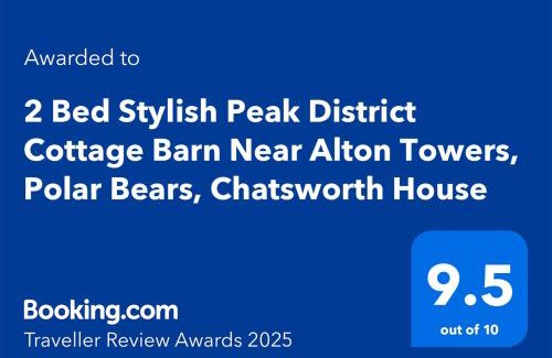 Winkhill House | Stylish 2 Bed Peak District Cottage Barn Near Alton Towers, Polar Bears, Chatsworth House