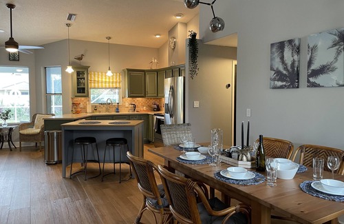 Palm Harbor House | Stylish Family Retreat with Heated Pool, Bikes & More Near Parks & Beaches