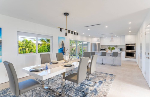 Imperial Point House | Stylish Getaway, Heated Pool, Short Drive to Beach