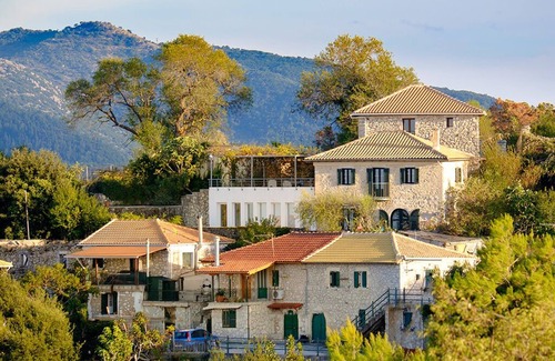 Kavallos Villa | Stylishly renovated stone villa w/fantastic sea view