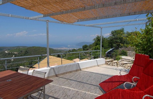 Kavallos Villa | Stylishly renovated stone villa w/fantastic sea view