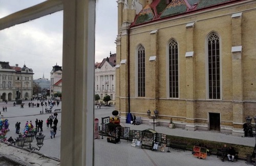 Novi Sad Apartment | Suite at the Central Square Overlooking Cathedral
