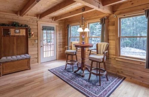 Wiscasset House | Summer & Fall availability! Private Coastal Log Cabin, view of the Maine Coast.