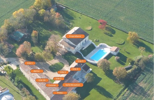 Saint-Pierre-d'Amilly House | Sunflowers gite: sleeps 4/5 in a complex of 6 gites in the countryside.