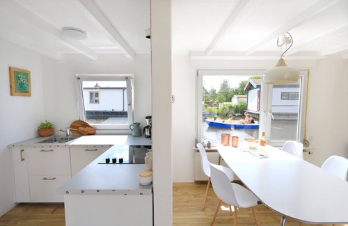 Het Kalf Boat Rental | Sunny houseboat near Amsterdam & windmills!