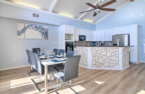 Burnet House | Sunny Lakefront Escape w/Private Beach & Deck