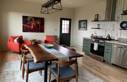 Bigfork House | Sunset Heaven Modern Barn House in cherry orchard with Flathead Lake views