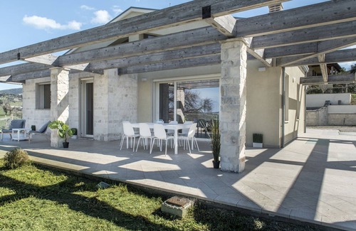 Camerano Villa | Sunset Villa - San Germano, wonderful villa with panoramic garden