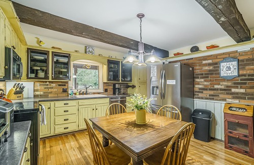 Thompsonville House | Terrific riverfront home near the slopes w/firepit, free WiFi & five-acre lot