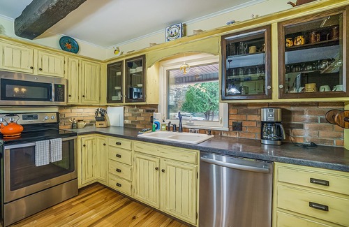 Thompsonville House | Terrific riverfront home near the slopes w/firepit, free WiFi & five-acre lot