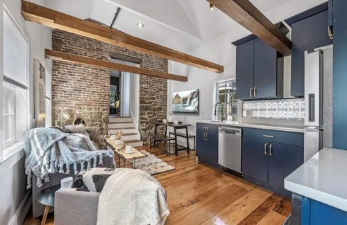 Rockport Apartment | The Bookstore · 2 Private Parking Spots · 2 King Beds · Downtown Rockport·