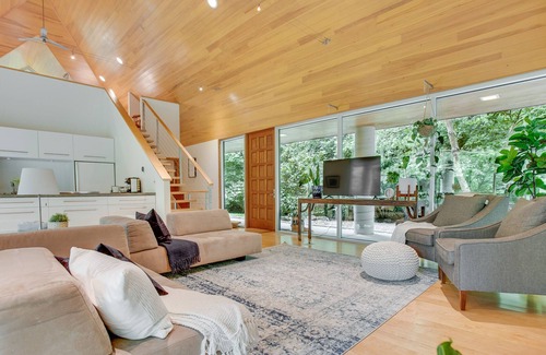 Mohnton Ski Chalet | The Glass Estate | 2 Homes w/ HOT TUB, Fire Pit + Boardwalk!
