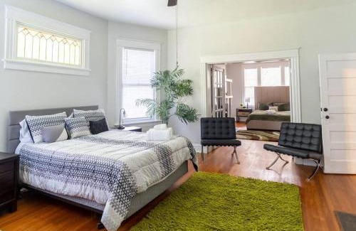 Woodland Heights Apartment | The Great Pink Lady with Huge Wrap Around Porch!