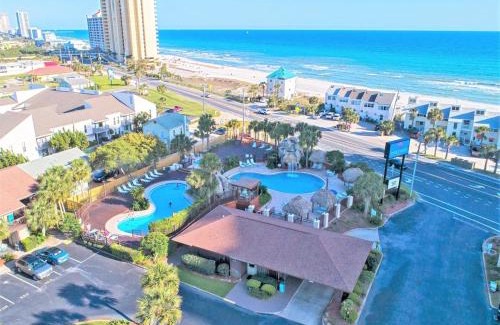 West Panama City Beach House | The Salty Suite Beach House- heated pool! hot tub! pet and family friendly! No elevators! Park at your door!