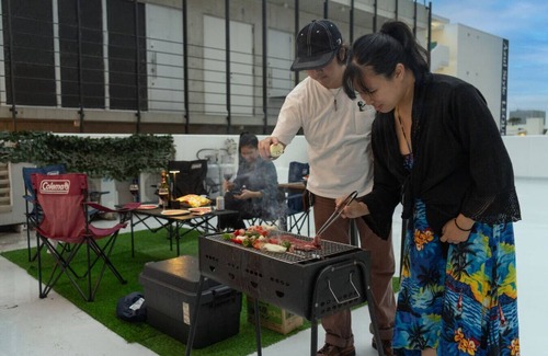 Naha City Centre Condo | The Sheem Hotel - Movie & BBQ for family (8 ppl)