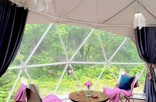 Unorganized Centre Parry Sound RV Rental | THE STARGAZER GEODOME: Shabby Chic & Very Private
