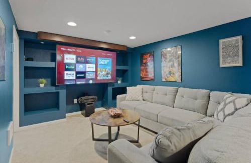 Spokane House | Theater Room Hot Tub 2 Living Rooms Fire Pit