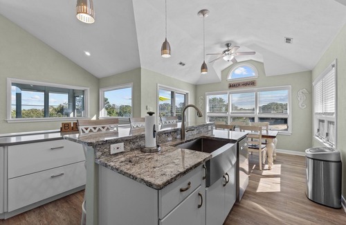 Monteray Shores House | Tiki II Beach home with private pool and hot tub. 10 minute walk to the beach.