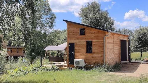 Buhlau House | TinyHousebeiDresden unser größtes winziges Häuschen für bis zu 7 Personen, Kaminofen, große Terrasse - Nähe Sächsische Schweiz