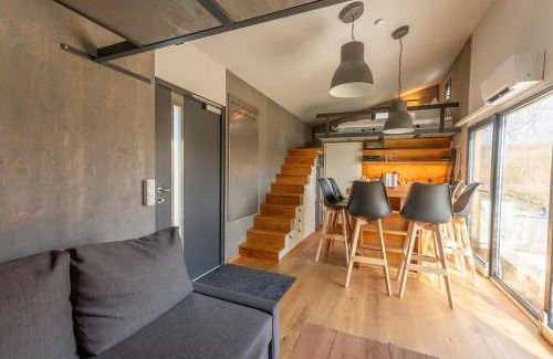Buhlau House | TinyHousebeiDresden unser größtes winziges Häuschen für bis zu 7 Personen, Kaminofen, große Terrasse - Nähe Sächsische Schweiz