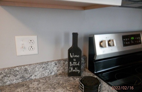 Tell City Apartment | Totally renovated Tell City IN apartment with huge deck above a wine room