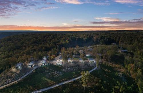 Bryant House | Trails End Cabin with a hot tub fire pit & indoor pool