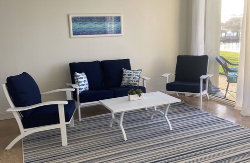 Villa Sabine House | Treasure on Pensacola Beach, views of Gulf, on Little Sabine Bay with boat docks