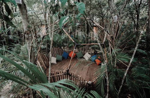 Chemuyil Villa | Tulum Jungle Villa 2BR and 2 Sofas in Living Room, complete with full bathrooms!