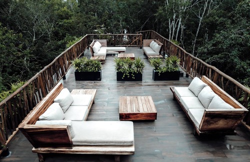 Chemuyil Villa | Tulum Jungle Villa 2BR and 2 Sofas in Living Room, complete with full bathrooms!